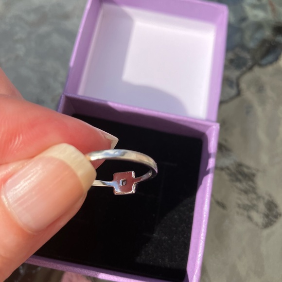 18kt White Gold Diamond tensor Ring 5.5 size - Picture 10 of 14